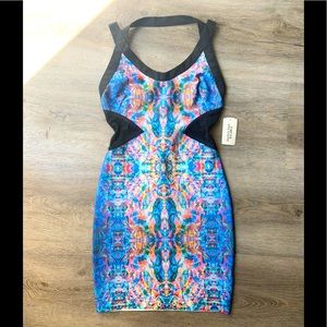 NEW Forever 21 Multicolor Mini Bodycon Dress Small